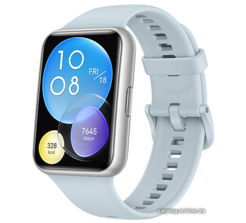Умные часы Huawei Watch FIT 2 Active международная версия (серо-голубой) - фотография
