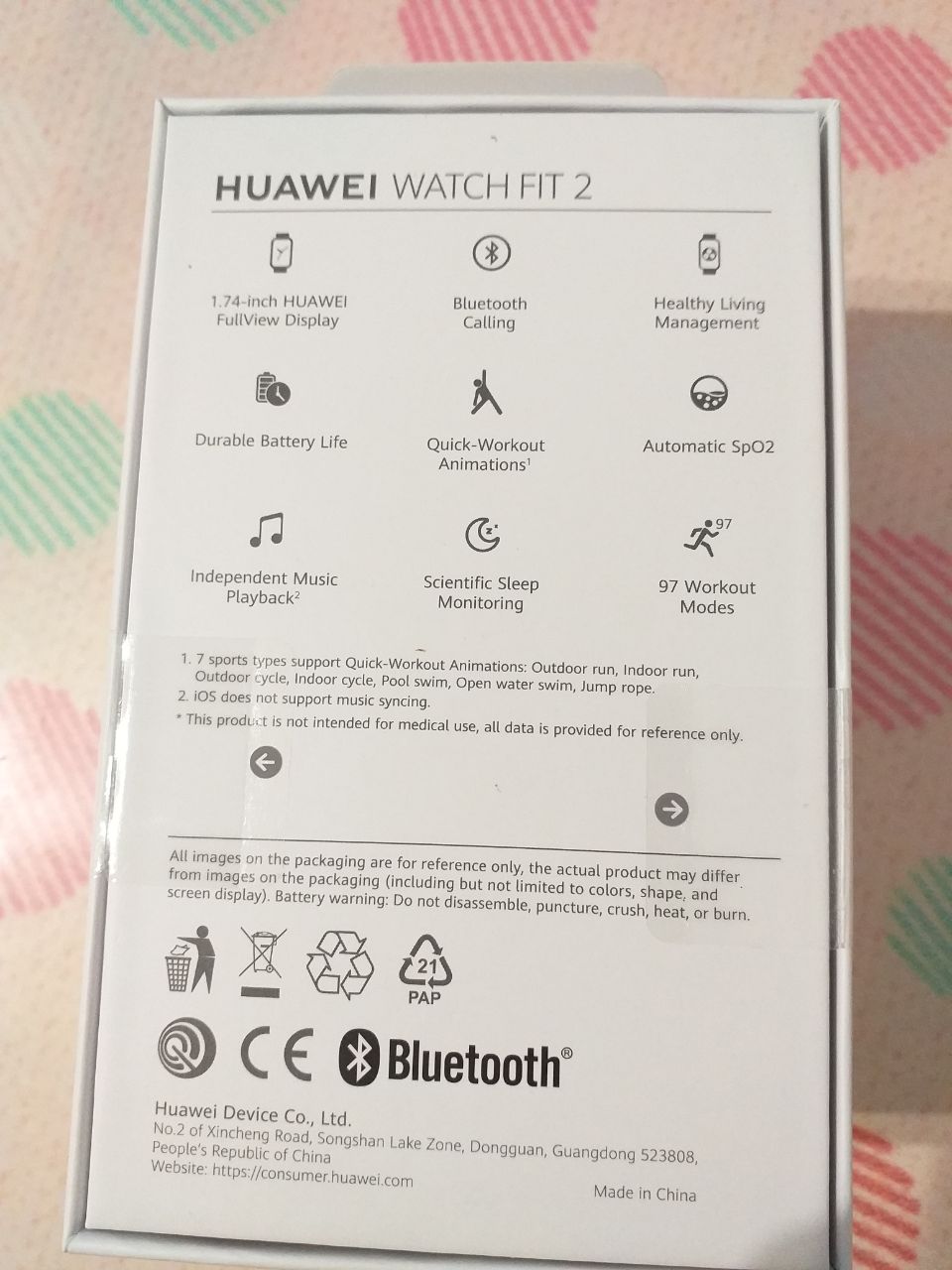 Умные часы Huawei Watch FIT 2 Active международная версия (серо-голубой) - фотография
