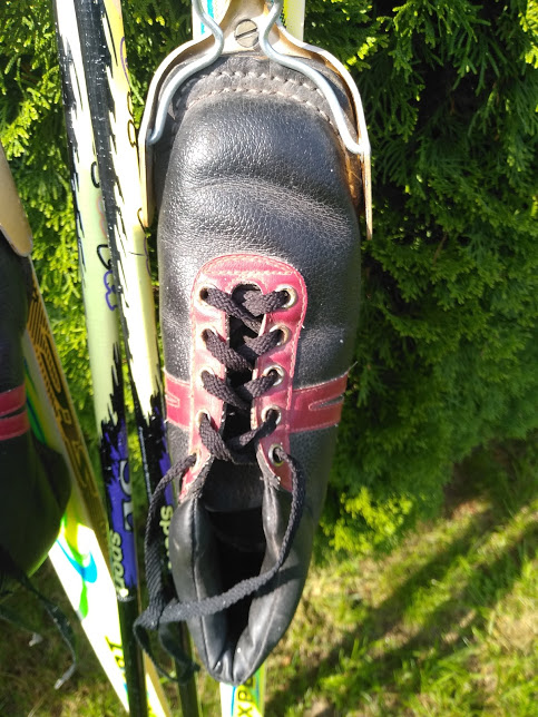 Лыжи беговые STC 180 +палки +ботинки(кожа) - фотография