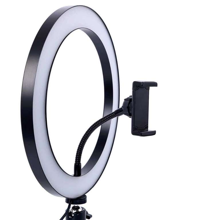 Кольцевая светодиодная лампа LED Ring 26 см  Пульт Штатив2.1М Держатель для телефона - фотография