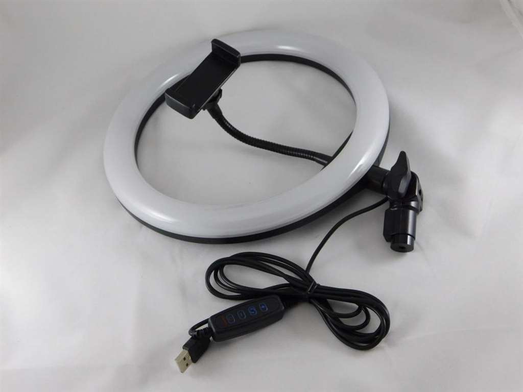 Кольцевая светодиодная лампа LED Ring 28 см  Пульт Штатив2.1М Держатель для телефона - фотография