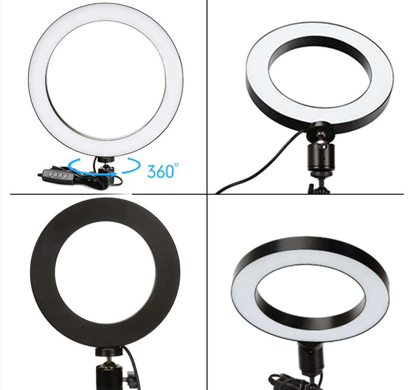 Кольцевая светодиодная лампа LED Ring 26 см  Пульт Штатив2.1М Держатель для телефона - фотография