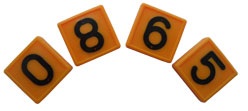 Номерной блок для ремней (от 0 до 9 желтый) КРС от 0,38 руб/шт. - фотография