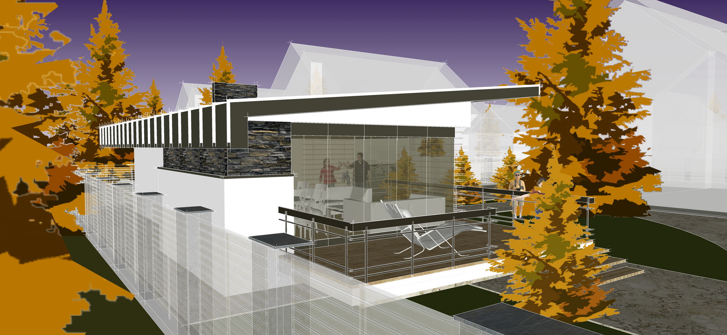 ДИЗАЙН фасада здания с подбором отделочных материалов, качественная визуализация объекта (3D проект) - фотография