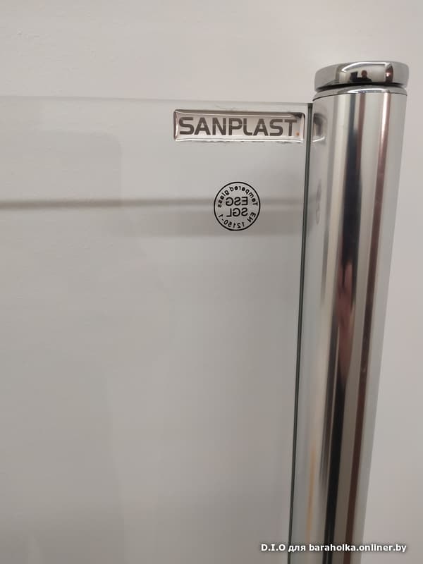 Шторка на ванну Sanplast Prestige III KW/PRIII-80-S sbW0 (прозрачные стекла) - фотография