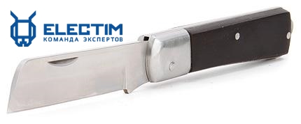 Нож электрика монтерский складной с прямым лезвием НМ-01 (КВТ) - фотография