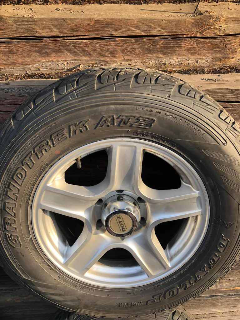 Диски от Прадо 120 Тойота с летней резиной Dunlop 265/65 r17 - фотография
